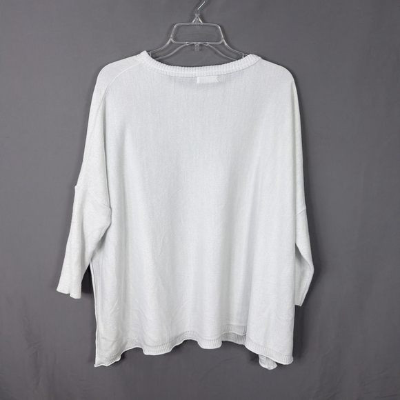 Mer Sea Sweater Womens One Size White Catalina Travel Oversized Boxy Lagenlook - Picture 2 of 8